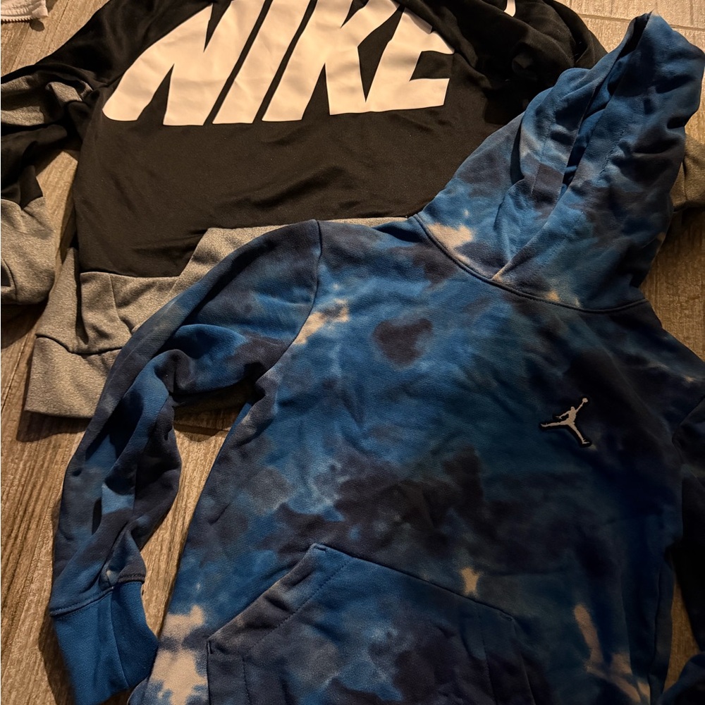 Jordan tie dye Hoodie and Nike hoodie bundle